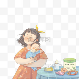 宝宝奶粉图片_母亲节妈妈抱着宝宝