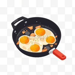 煎蛋图片_一个煎蛋的平底锅