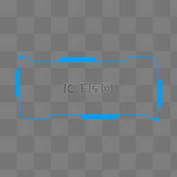 蓝色科技感线条边框
