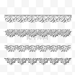 纯银镂空罗马数字戒指图片_对称镂空纯白花形花边组合