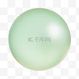 流型圆球图片_3DC4D立体绿色玻璃球球体