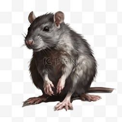 小老鼠偷油吃图片_卡通手绘动物老鼠