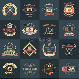 and图标图片_Vector Set of Photography Logo Design Templat