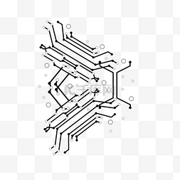 技术路线图片_技术几何节点线