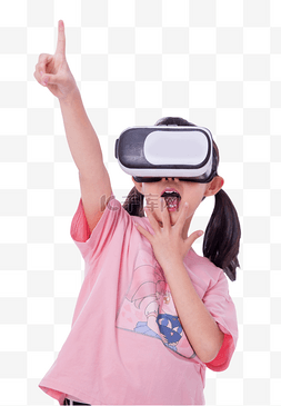 儿童衣架衣挂图片_VR虚拟体验小女孩人物眼镜科技