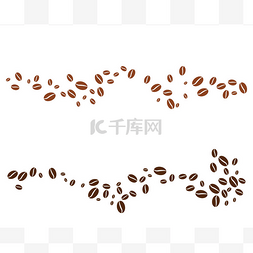 咖啡豆图标矢量图解模板