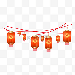 灯笼图片_红色中国风新年灯笼剪纸元宵春节