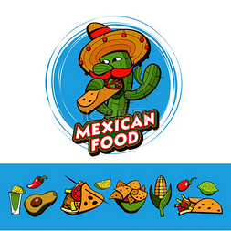 受欢迎欢迎图片_一套受欢迎的墨西哥快餐菜肴。