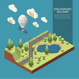 平流层气球飞行和共享现代5互联