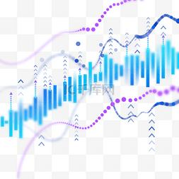 经济蓝色图片_股票市场走势图上升价格分析