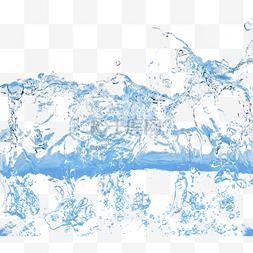 涟漪水面飞溅浅蓝色