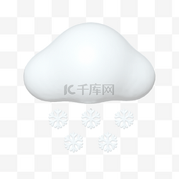 大雪天气图片_c4d天气图标大雪