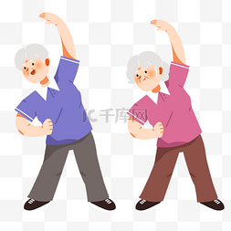 做运动的猪图片_老年人运动锻炼老年早操生活
