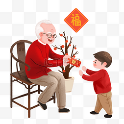 春节拜年图片_新年习俗压岁钱发红包