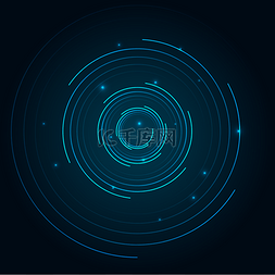圆圈db图片_科技旋涡线条蓝色圆圈