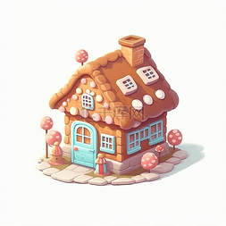一座可爱的饼干房子