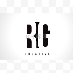 排版图片_黑色广场 Rg R G 白色字母标志设计.