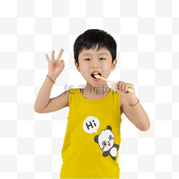 儿童牙图片_保护牙齿刷牙男孩