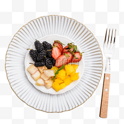 美食水果拼盘叉子