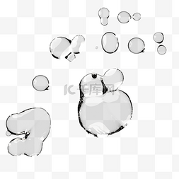 高清苹果X图片_立体潮流高清透明水滴水珠泡泡水