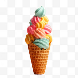 冰淇淋手绘图片_手绘插画风免抠元素冰淇淋