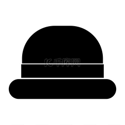 黑色帽子图标图片_复古礼帽黑色图标