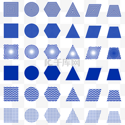 几何图形套图 克莱因蓝 蓝色 潮流