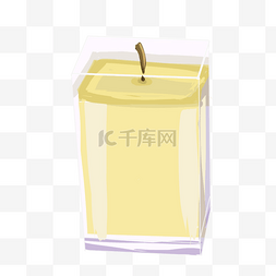 盒子长方形黄色蜡烛透明图片绘画