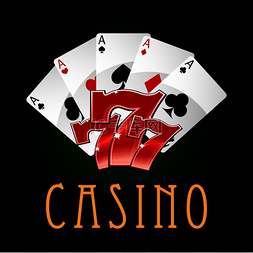 豪华赌场是带有扑克牌和幸运数字