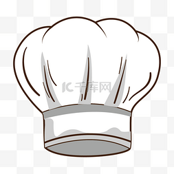 卡通白色饭店厨师帽