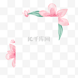 水彩花卉边框素材图片_水彩花朵边框
