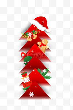 圣诞节圣诞树红色创意