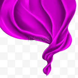 布料丝绸缎面抽象风格飞舞的紫色