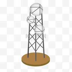 雷达信号站图片_天线塔雷达电子信号建筑