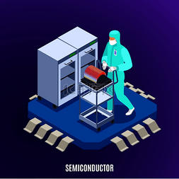 装饰晶片图片_Semicondoctor 等距概念与技术和实验
