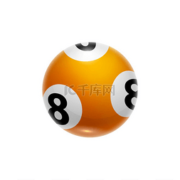 球隔离圆球体上的八个数字。