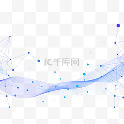 渐变曲线图片_抽象动态波流蓝色科技线