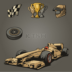 F1 赛车运动设置符号.