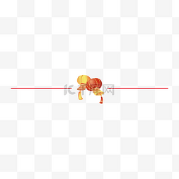 除夕图片_中国风新年兔年立体灯笼分割线装