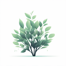 绿色小清新平面植物