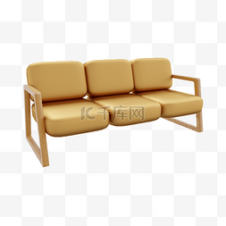 亮皮沙发图片_3D立体家具沙发