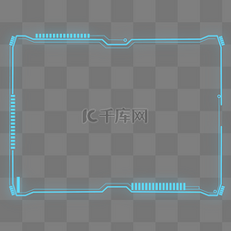 文本框图片_科技线条边框文本框发光