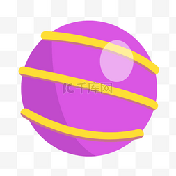 炫彩条图片_彩球球紫色条纹反光图片绘画创意