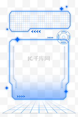 边框科技几何图片_蓝色科技酸性边框