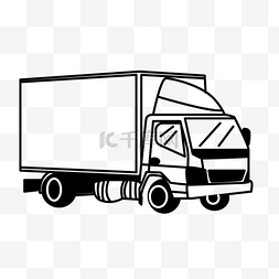 货车白色图片_货车货柜驾驶汽车运输卡车剪贴画