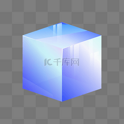 透明立体方块图形