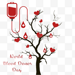 质感树木简单干净世界献血者日