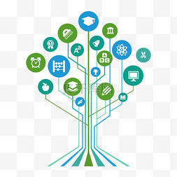 教育元素图片_教育知识树树状图