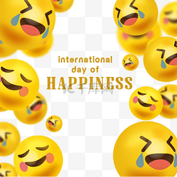 黄色笑脸国际幸福日