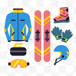 滑雪用品卡通服装滑雪板